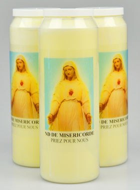 Lot de 3 Bougies de Neuvaine à Notre Dame de Miséricorde (pic 1)