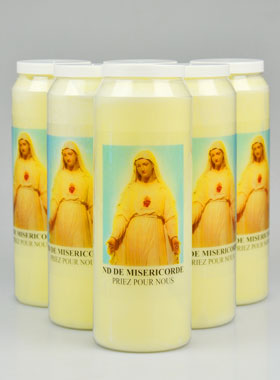 Lot de 6 Bougies de Neuvaine Notre Dame de Miséricorde (pic 1)