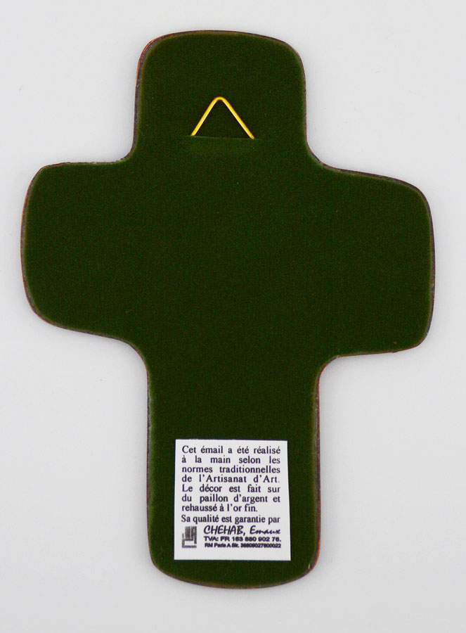 Croix de la Sainte Vierge Marie à L'Enfant en Emaux du Liban (pic 4)