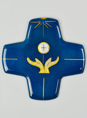 Croix Eucharistie Offrande d'Amour en Emaux du Liban (pic 1)