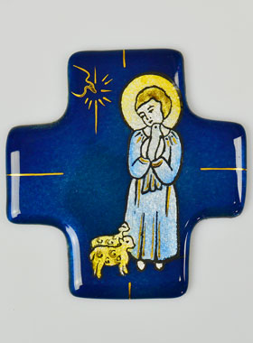 Croix Enfant Jésus Bon Berger en Emaux du Liban (pic 1)
