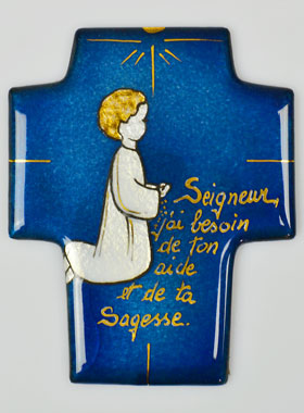 Croix Communiant à Genoux en Emaux du Liban (pic 1)