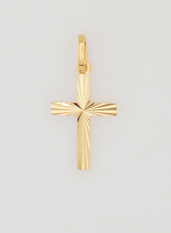 Pendentif Croix Double Face - Or Massif 18k (pic 3)