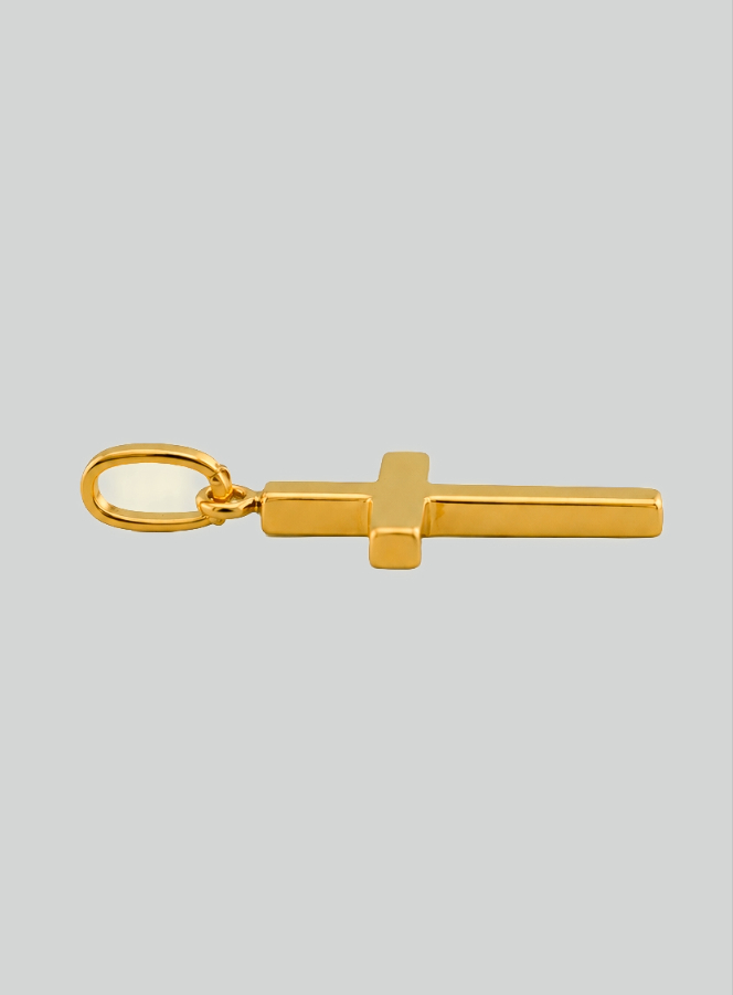 Pendentif Croix du Christ Jésus - 15mm - Or Massif 18 Carats (pic 4)