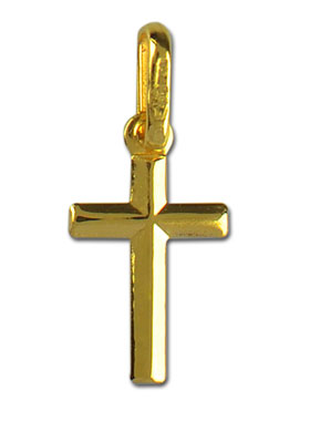 Pendentif Croix du Christ Jésus - 10mm - Or Massif 18 Carats (pic 1)