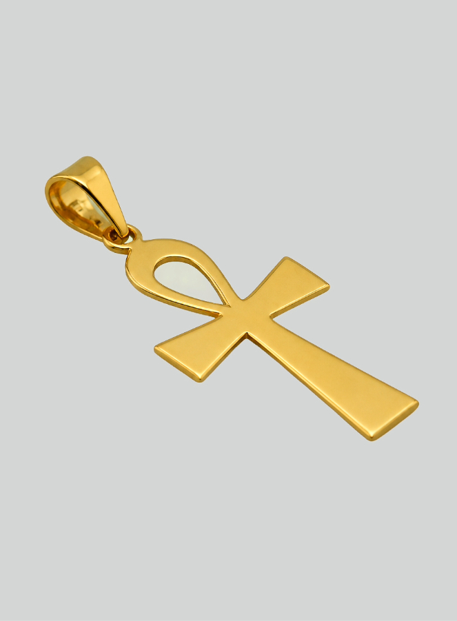 Pendentif Croix de Vie Egyptienne - 22mm - Or Massif 18 Carats (pic 2)