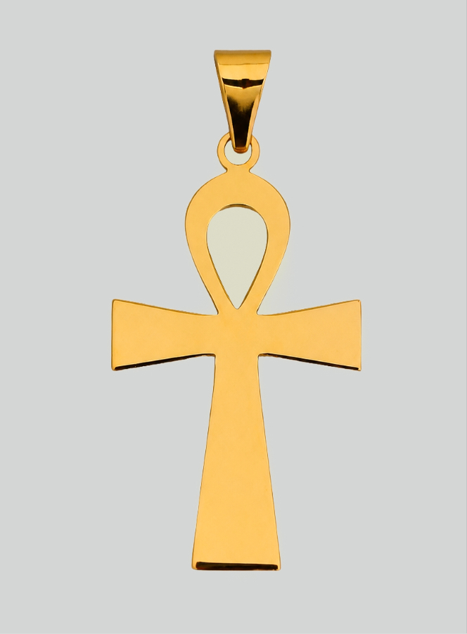 Pendentif Croix de Vie Egyptienne - 22mm - Or Massif 18 Carats (pic 3)