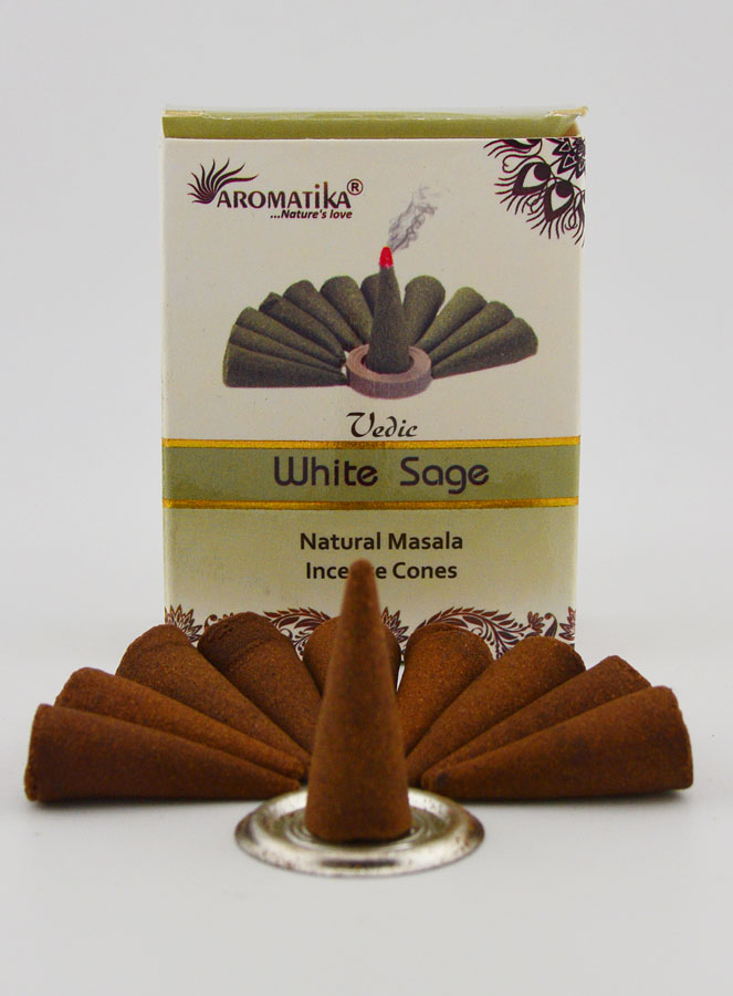 Encens Sauge Blanche - White Sage en Cônes (pic 1)