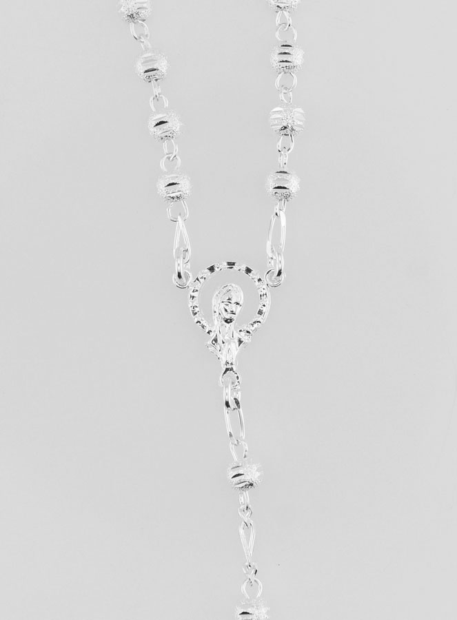 Chapelet en Argent Massif 925/1000 - Grains Brillants 3mm (pic 4)