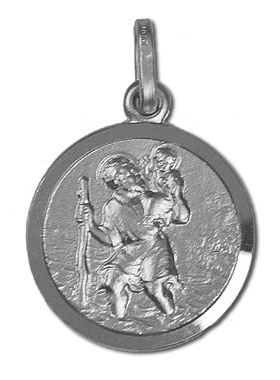 Médaille Saint Christophe en Argent Massif - 17 mm