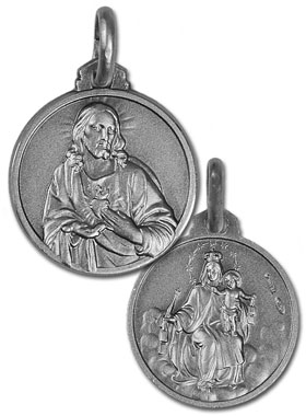 Médaille du Scapulaire en Argent 925/1000 - 16 mm (pic 1)