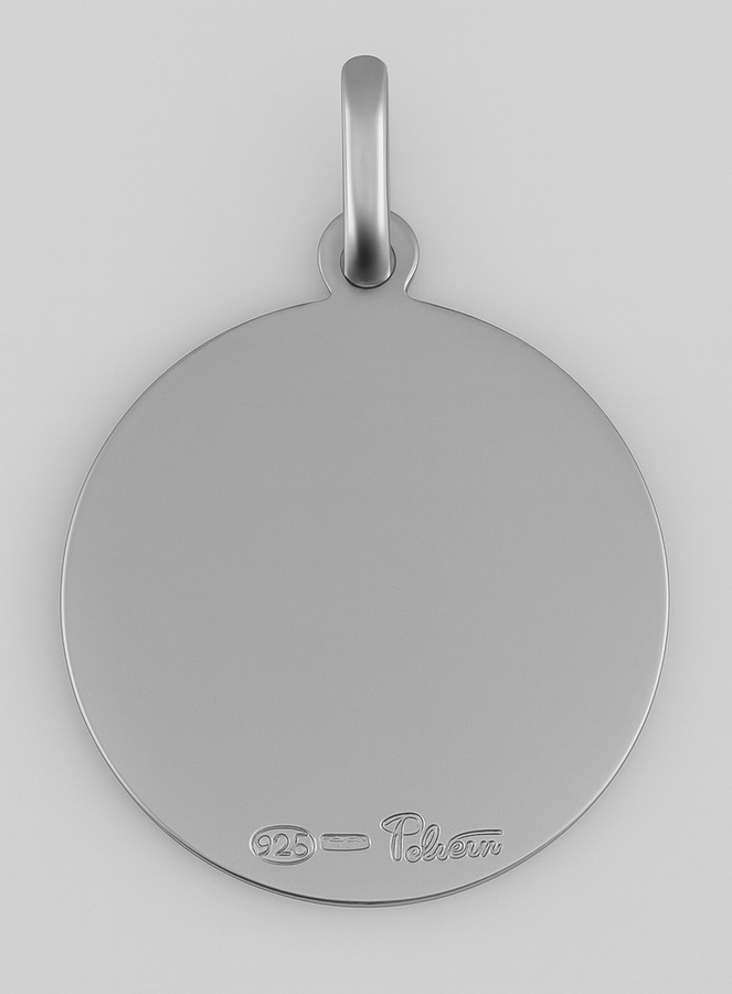 Médaille de Saint Jude en Argent Rhodié 925/1000 - 23mm (pic 3)