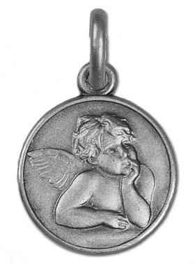Médaille Ange-Gardien Protecteur en Argent 925/1000 - 12 mm (pic 1)