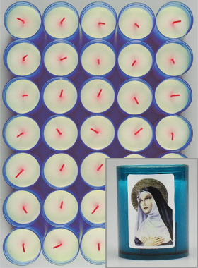 10 Bougies Veilleuses Sainte Rita - Bleue (pic 1)