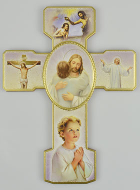 Croix Enfantine en Bois - Croix de Vie (pic 1)