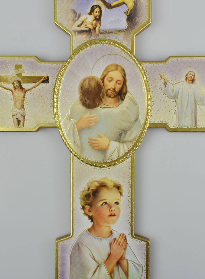 Croix Enfantine en Bois - Croix de Vie (pic 3)