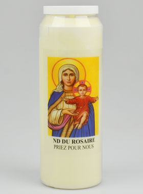 Bougie de Neuvaine Notre Dame du Rosaire - 17.5cm (pic 1)