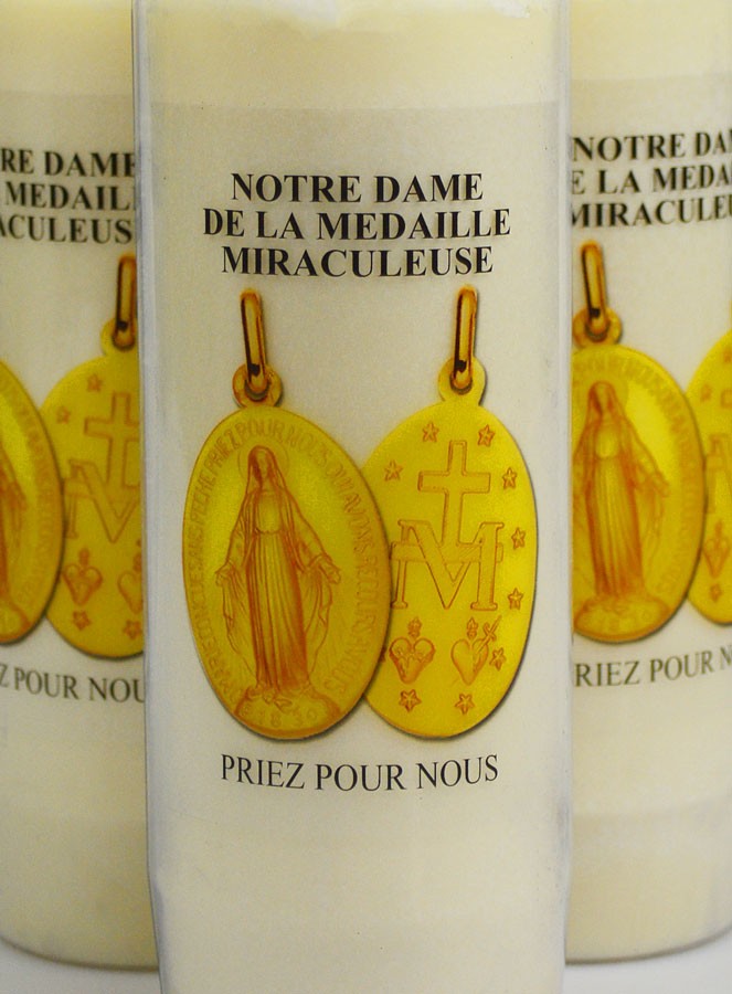 Lot de 3 Bougies de Neuvaine Médaille Miraculeuse (pic 3)