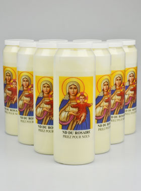 Lot de 10 Bougies de Neuvaine Notre Dame du Rosaire (pic 1)