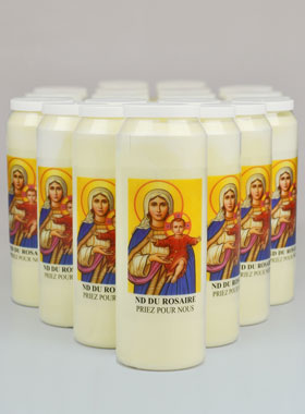 Lot de 20 Bougies de Neuvaine Notre Dame du Rosaire (pic 1)