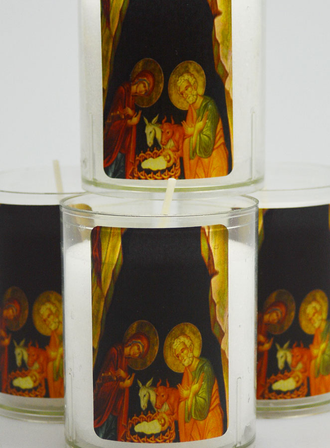 4 Veilleuses de Noël Blanche - Nativité du Christ - Crèche de Béthléem (pic 3)