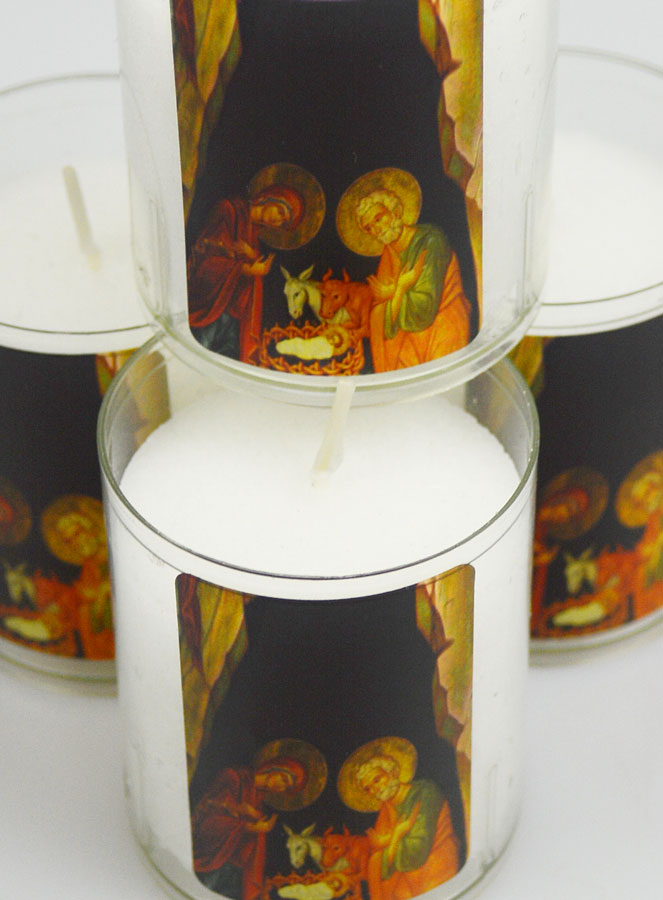 4 Veilleuses de Noël Blanche - Nativité du Christ - Crèche de Béthléem (pic 4)