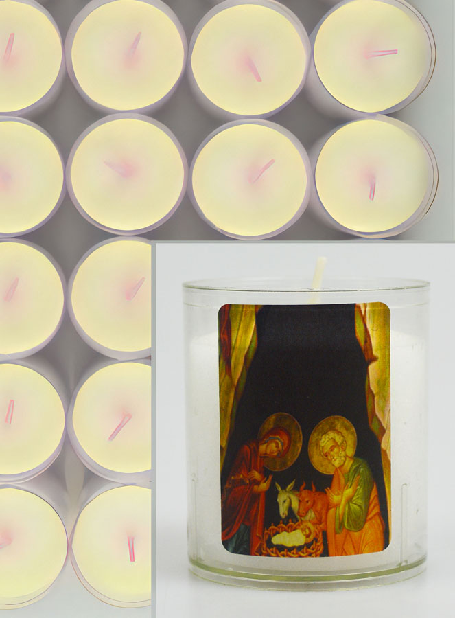 10 Veilleuses de Noël Blanche - La Nativité (pic 3)
