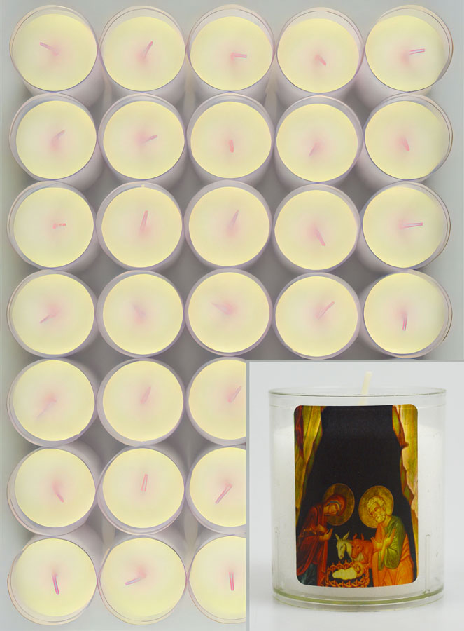24 Veilleuses de Noël Blanche - La Nativité (pic 1)