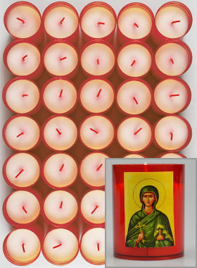 10 Veilleuses d'Église Sainte Marie-Madeleine - Rouge (pic 1)