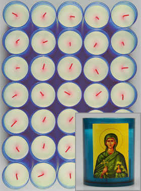 24 Veilleuses d'Église Sainte Marie-Madeleine - Bleue (pic 1)