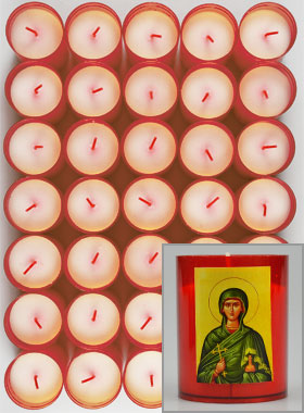 24 Veilleuses d'Église Sainte Marie-Madeleine - Rouge (pic 1)