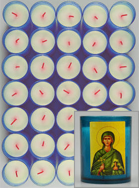 48 Veilleuses d'Église Sainte Marie-Madeleine - Bleue (pic 1)