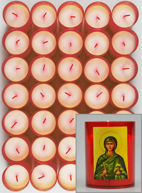 48 Veilleuses d'Église Sainte Marie-Madeleine - Rouge (pic 1)