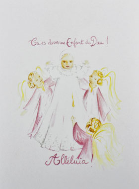 Image de Baptême Fille Rose - Enfant de Dieu - Alléluia (pic 1)