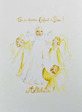Image de Baptême Fille Jaune - Enfant de Dieu (pic 1)