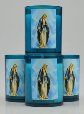 4 Bougies Veilleuses Notre Dame de Grâce - Bleue (pic 1)