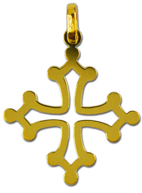 Pendentif Croix Occitane - 20mm - Or 18 Carats (pic 1)