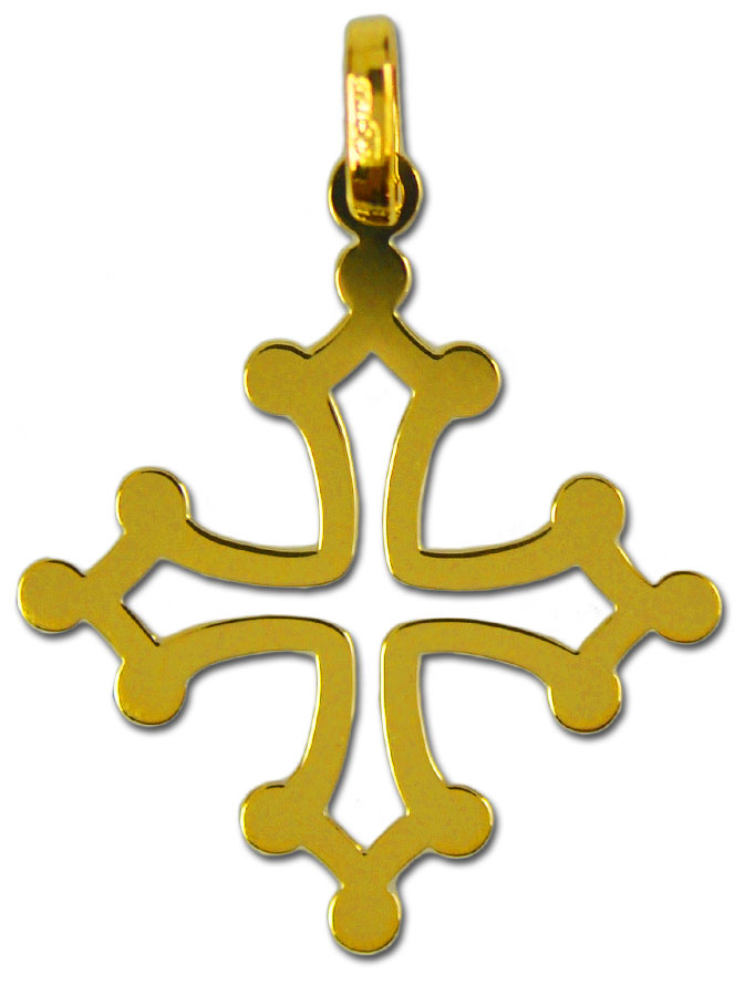 Pendentif Croix Occitane - 20mm - Or 18 Carats (pic 2)