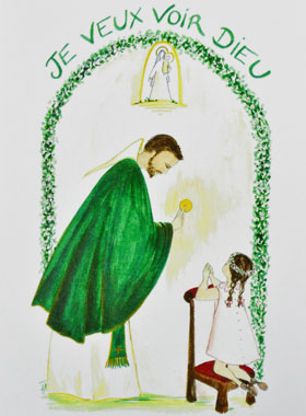 Carte de Communion - Je veux voir Dieu - Communiante (pic 1)