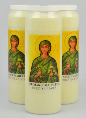 Lot de 3 Bougies de Neuvaine Sainte Marie-Madeleine (pic 1)