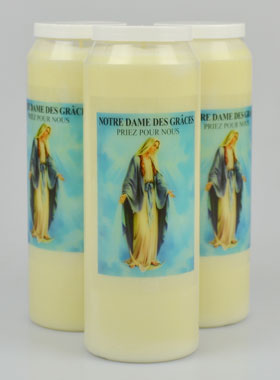 Lot de 3 Bougies de Neuvaine à Notre-Dame des Grâces (pic 1)