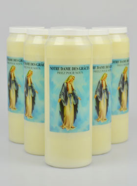Lot de 6 Bougies de Neuvaine à Notre-Dame des Grâces (pic 1)