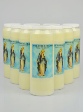 Lot de 10 Bougies de Neuvaine à Notre-Dame des Grâces (pic 1)