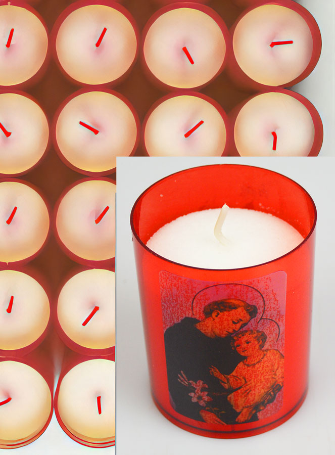 24 Bougies Veilleuses Saint Antoine de Padoue - Rouge (pic 4)