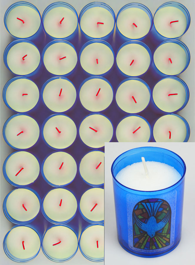 24 Bougies Veilleuses Saint Esprit de Paix - Bleue (pic 2)