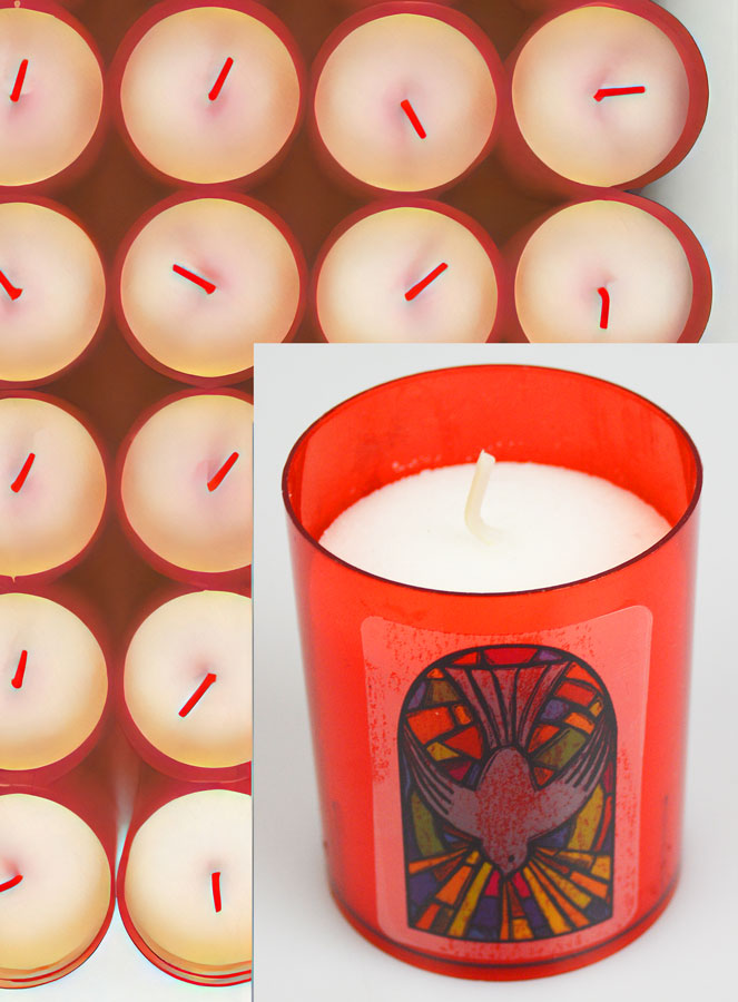 24 Bougies Veilleuses Saint Esprit de Paix - Rouge (pic 4)