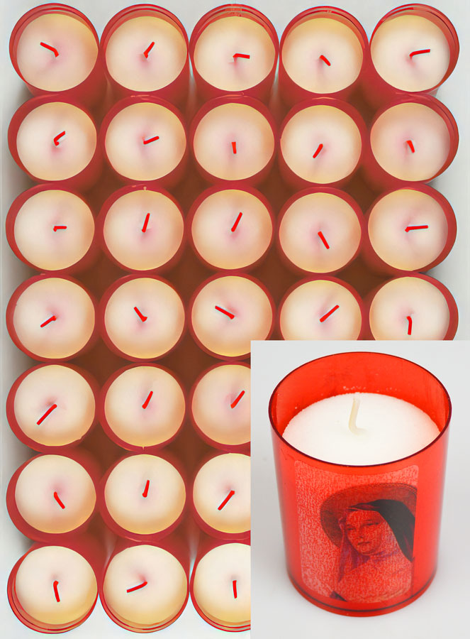 24 Bougies Veilleuses Sainte Rita - Rouge (pic 2)