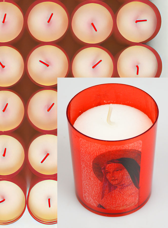 24 Bougies Veilleuses Sainte Rita - Rouge (pic 4)