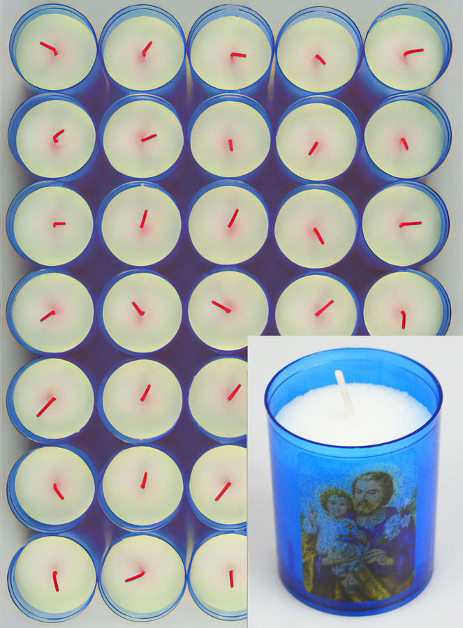 24 Bougies Veilleuses Saint Joseph - Bleue (pic 2)