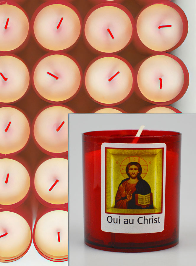 24 Bougies Veilleuses Christ Pantocrator - Rouge (pic 3)